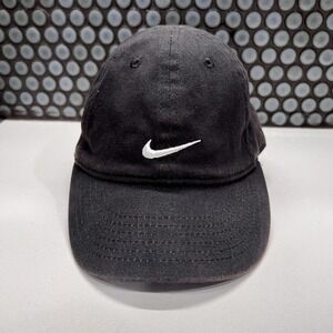Nike Swoosh‎ Adjustable Baseball Cap Hat Boys Infant Game Black Toddler